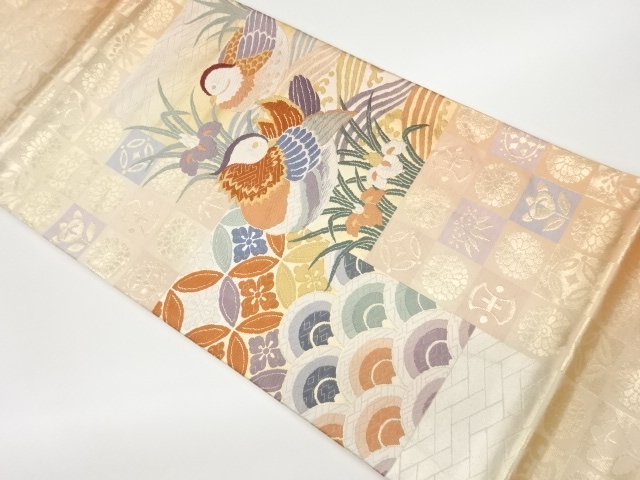 JAPANESE FUKURO OBI / KARA-ORI / WOVEN IRIS